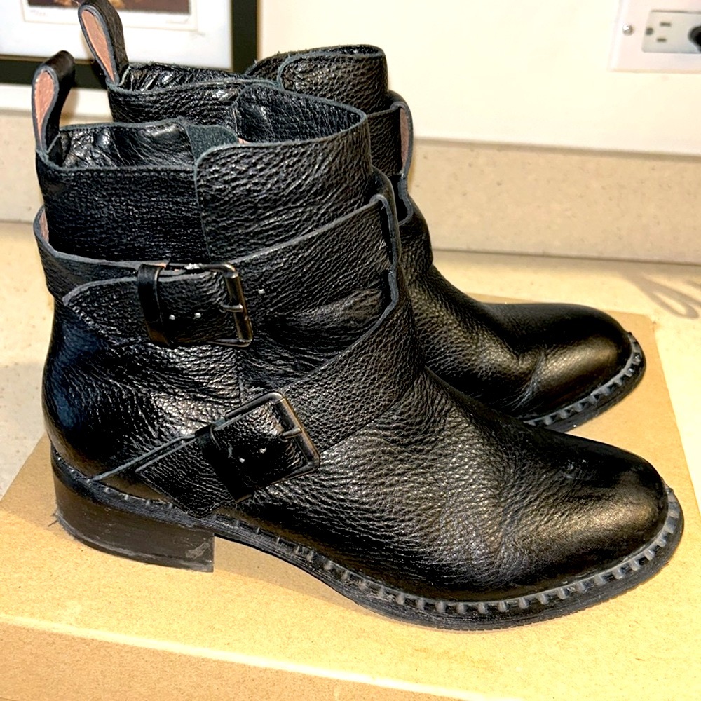 Biker style all weather booties